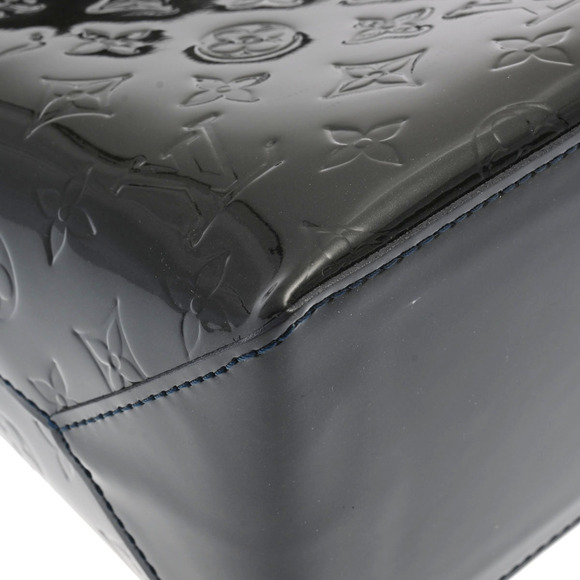 Louis Vuitton Vernis Wilshire Tote Blue Infini Black Monogram Handbag - Picture 6 of 11